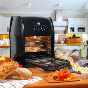 14L Digital Turbo Air Fryer Cooker | Rolling Cage | Rotisserie | Versatile Cooking