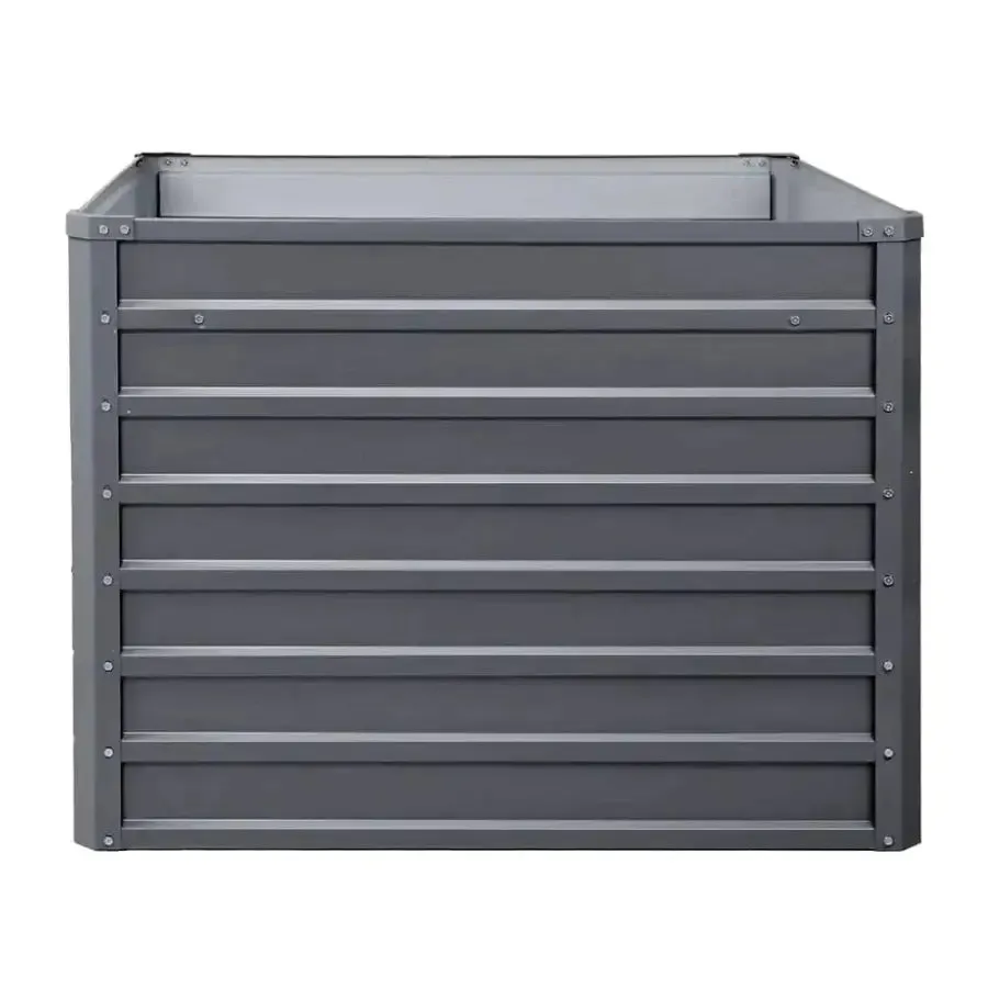 2 X Green Fingers Garden Bed - Grey (100 x 100 x 77 cm)
