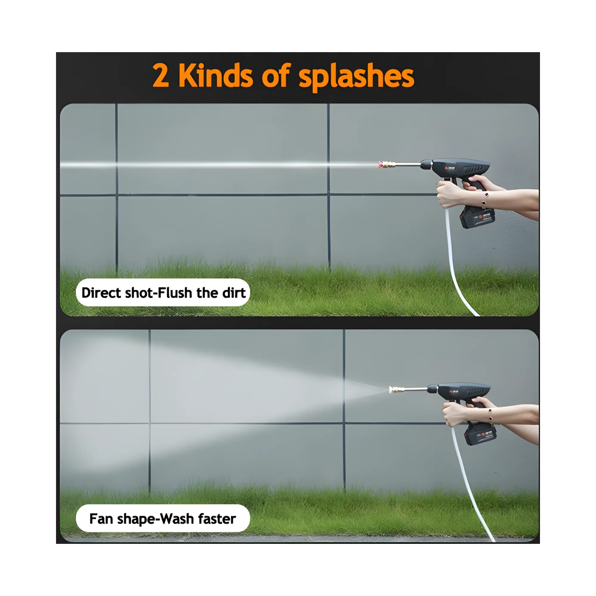 24V Portable High-Pressure Car Washing Gun Set - Rechargeable & Effective JG-058B