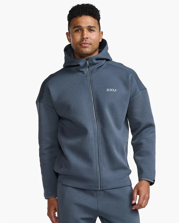 2XU Commute Full Zip Hoodie Turbulence/Harbor Mist