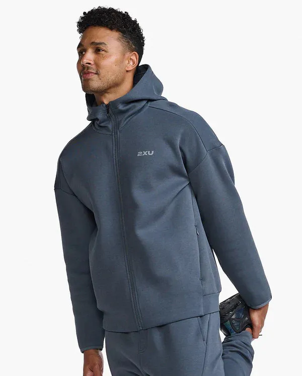 2XU Commute Full Zip Hoodie Turbulence/Harbor Mist