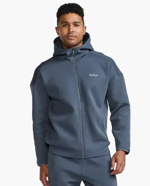 2XU Commute Full Zip Hoodie Turbulence/Harbor Mist