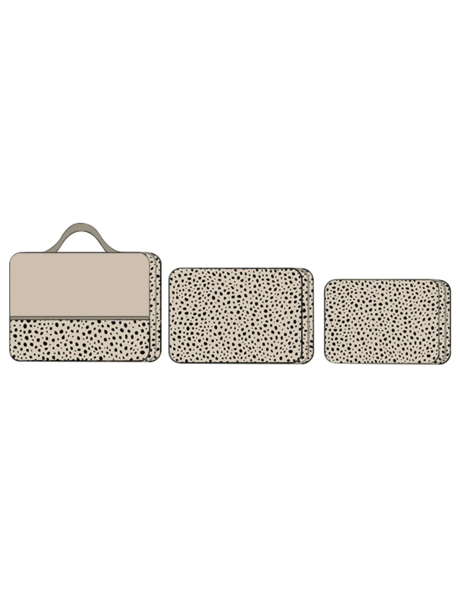 3 Piece Packing Cube Set, Cheetah Spot - Hang Accessories