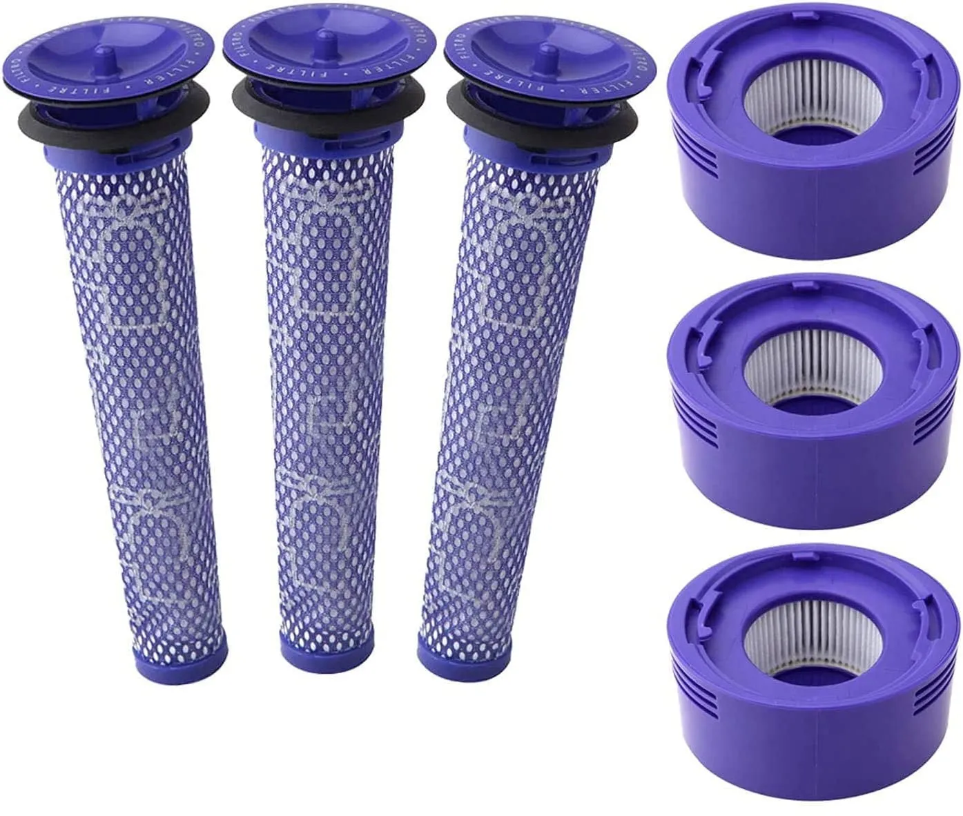 3x Filter Kits | Compatible with Dyson V7 (SV11, SV37) & V8 (SV10, SV25) Vacuum Cleaners