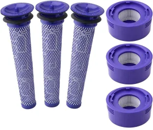 3x Filter Kits | Compatible with Dyson V7 (SV11, SV37) & V8 (SV10, SV25) Vacuum Cleaners