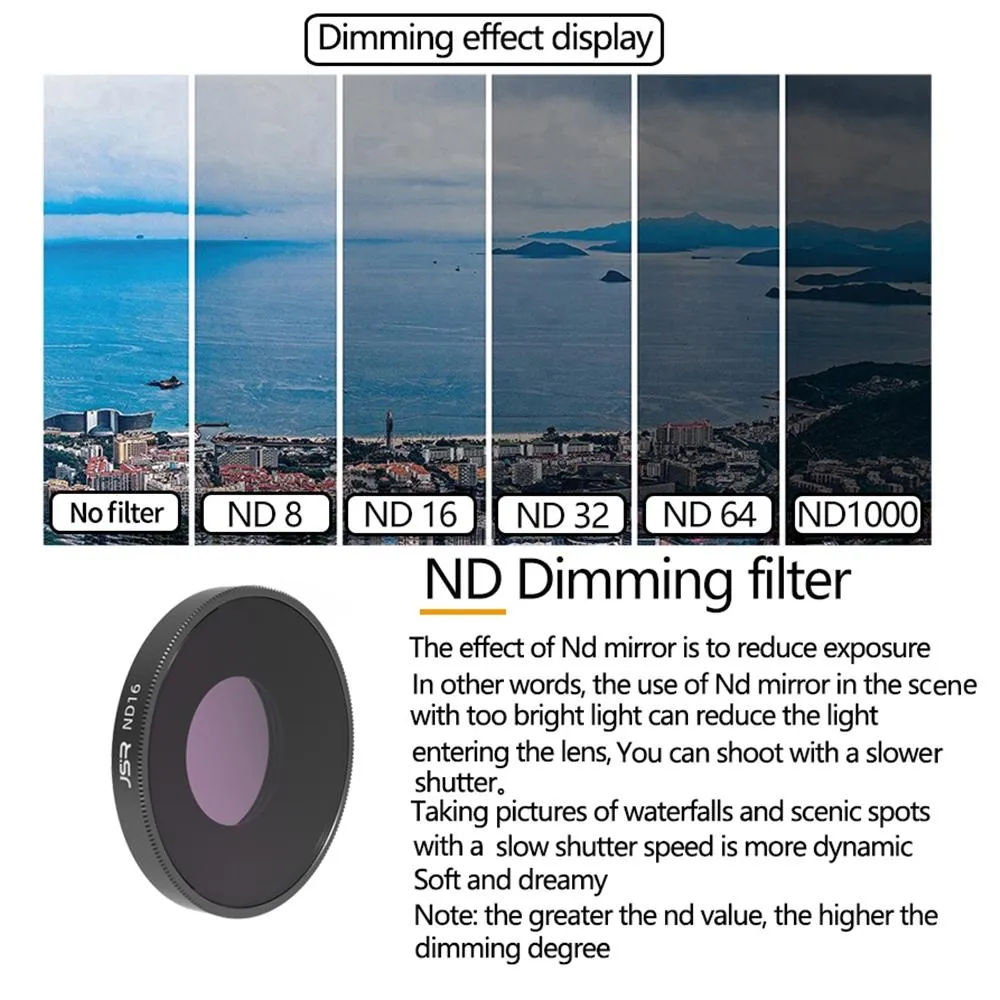 4-in-1 Lens Filter Set for DJI Action 3 | UV | CPL | ND8-64