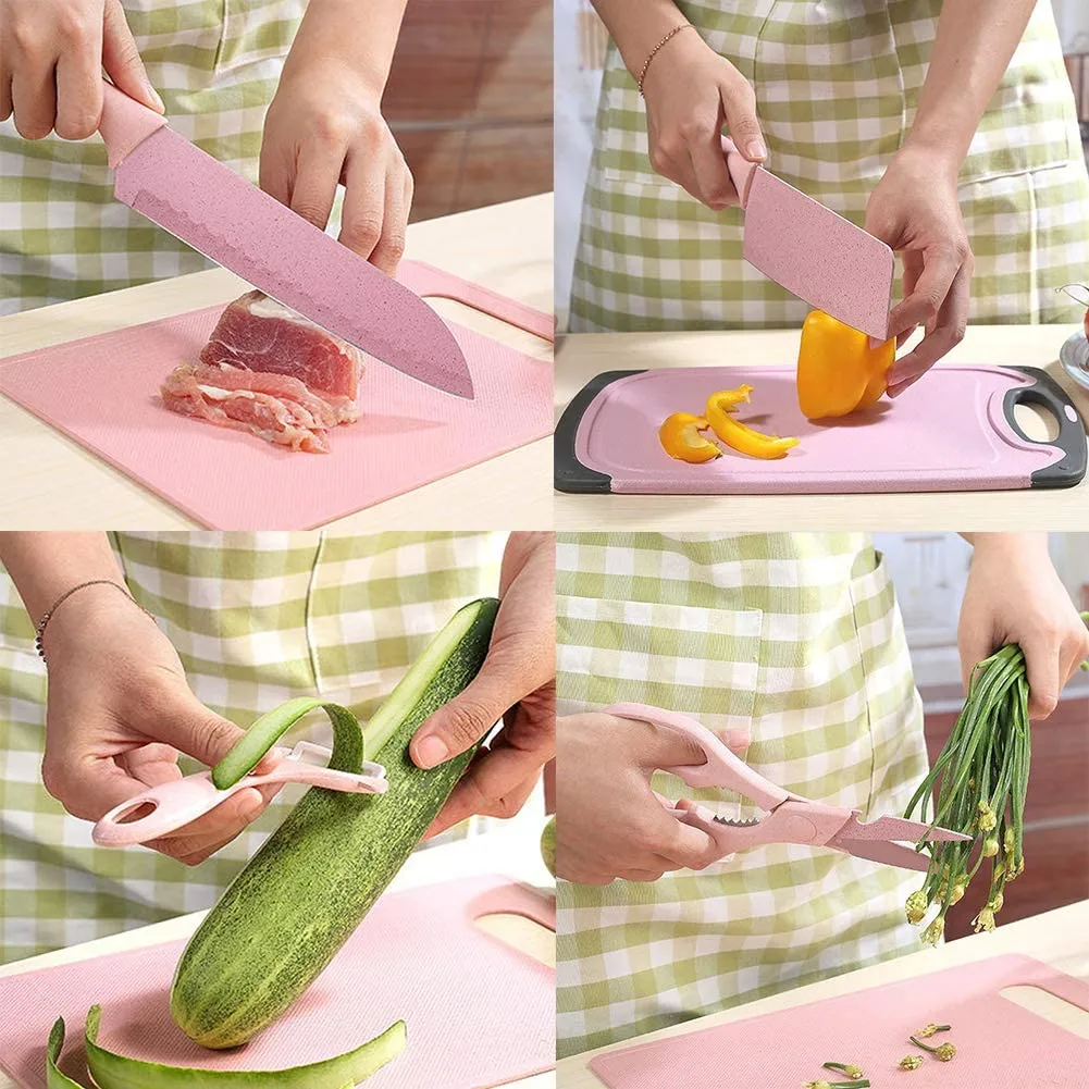 5Pcs Granite Non-Stick Kitchen Knife Set Yl-44