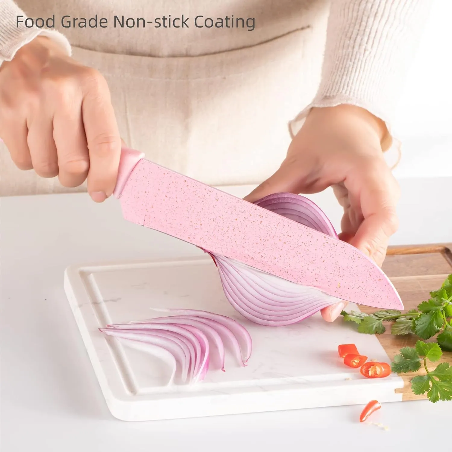5Pcs Granite Non-Stick Kitchen Knife Set Yl-44