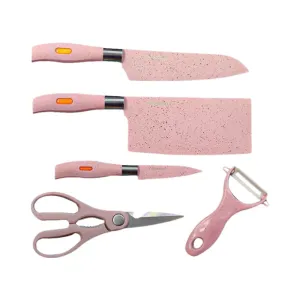 5Pcs Granite Non-Stick Kitchen Knife Set Yl-44