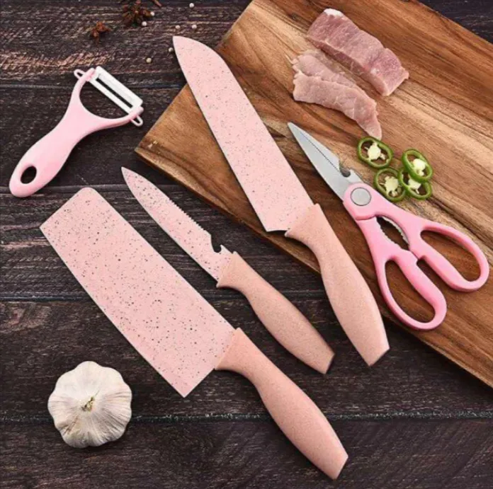 5Pcs Granite Non-Stick Kitchen Knife Set Yl-44