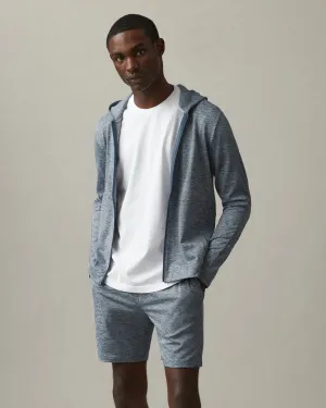 Aerial Lightweight Full Zip - Bluefin Heather