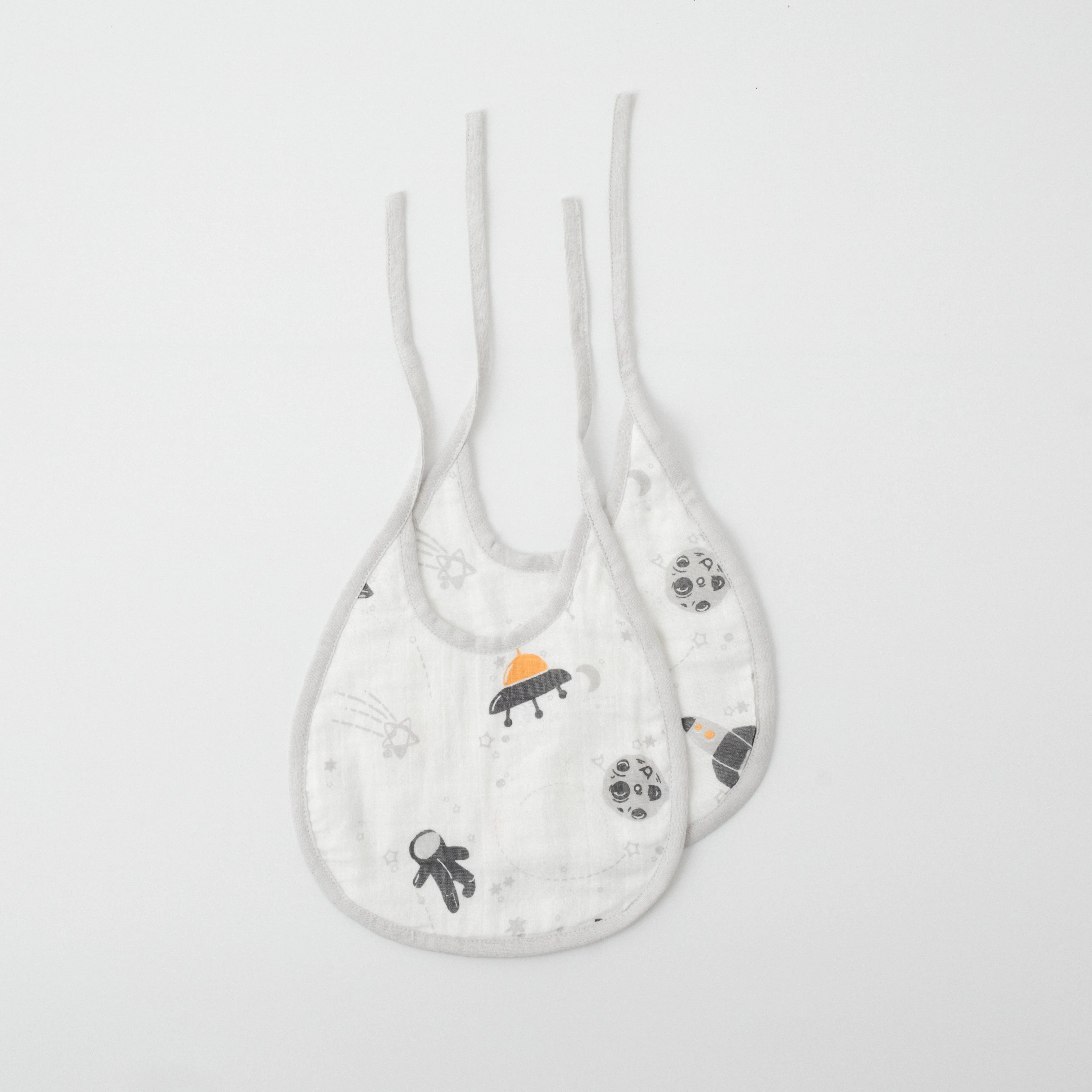 Astronaut Muslin Bibs (Set of 2)