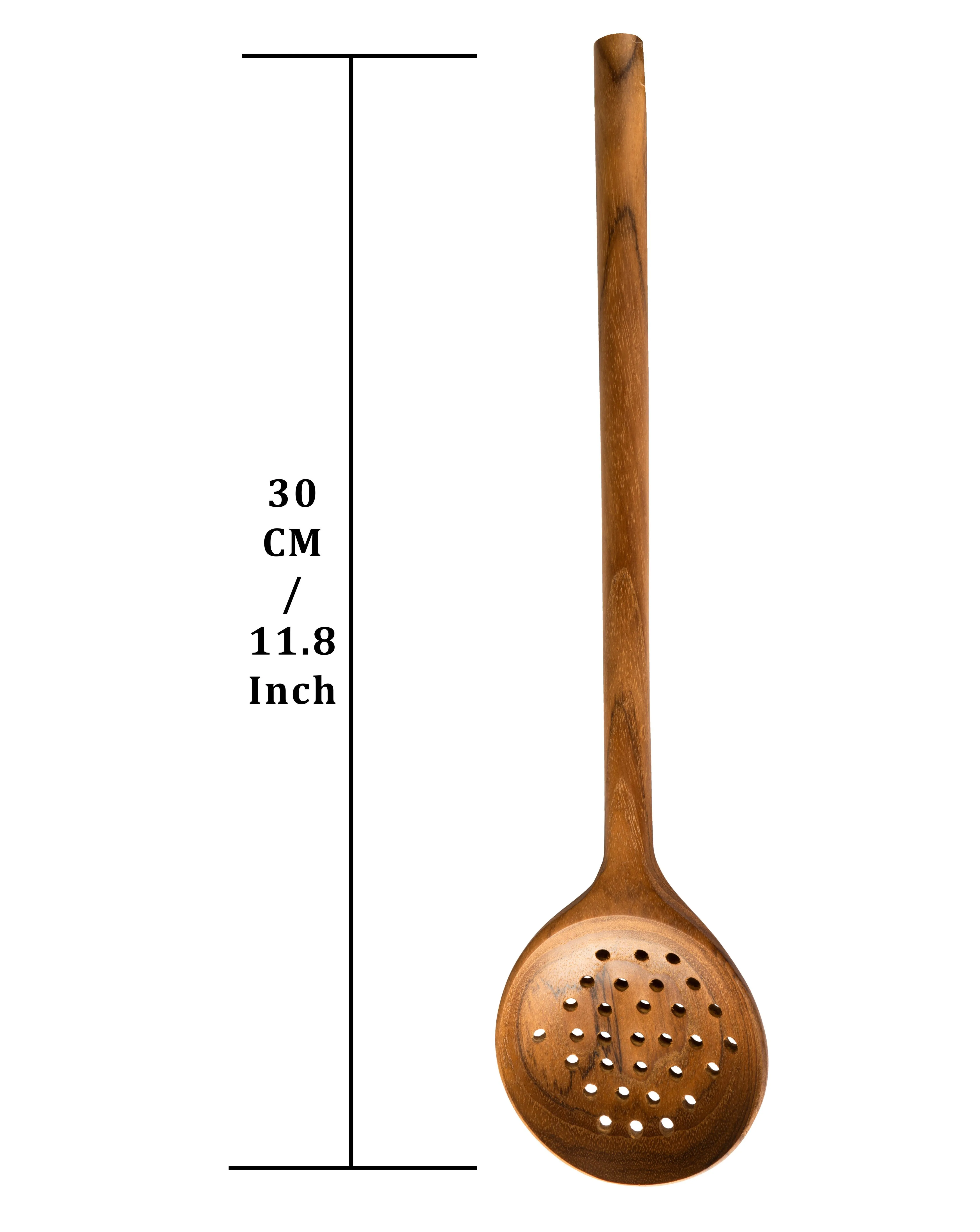 CCcollections Natural Kitchenware Teak Wood Kitchen Utensil Sets