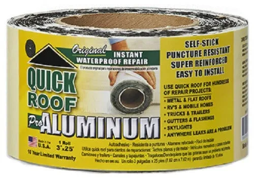 Cofair QR325 3" x 25' Quick-Roof Aluminum Waterproof Roof Repair Seal Tape - Quantity of 6