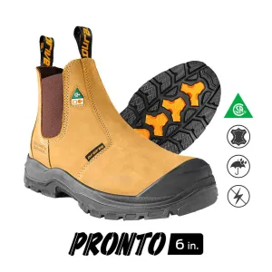 DuraDrive Pronto 6in. Wheat Full Grain Leather Slip-On Safety Boots