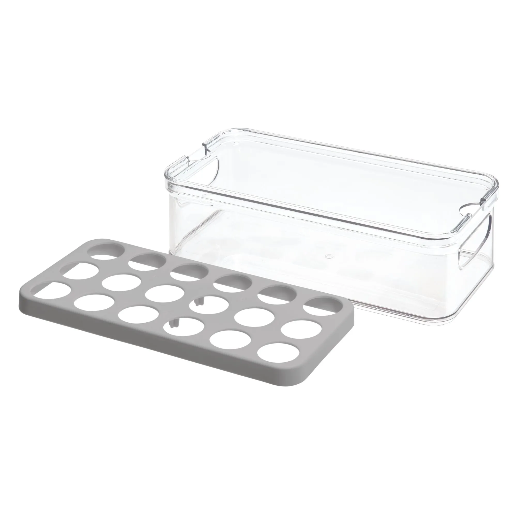 iDesign Crisp BPA-Free Stackable Refrigerator Egg Bin Recycled Plastic