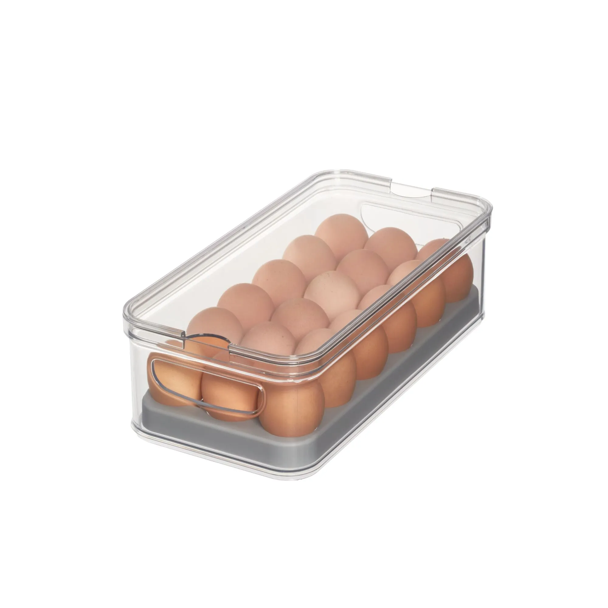iDesign Crisp BPA-Free Stackable Refrigerator Egg Bin Recycled Plastic