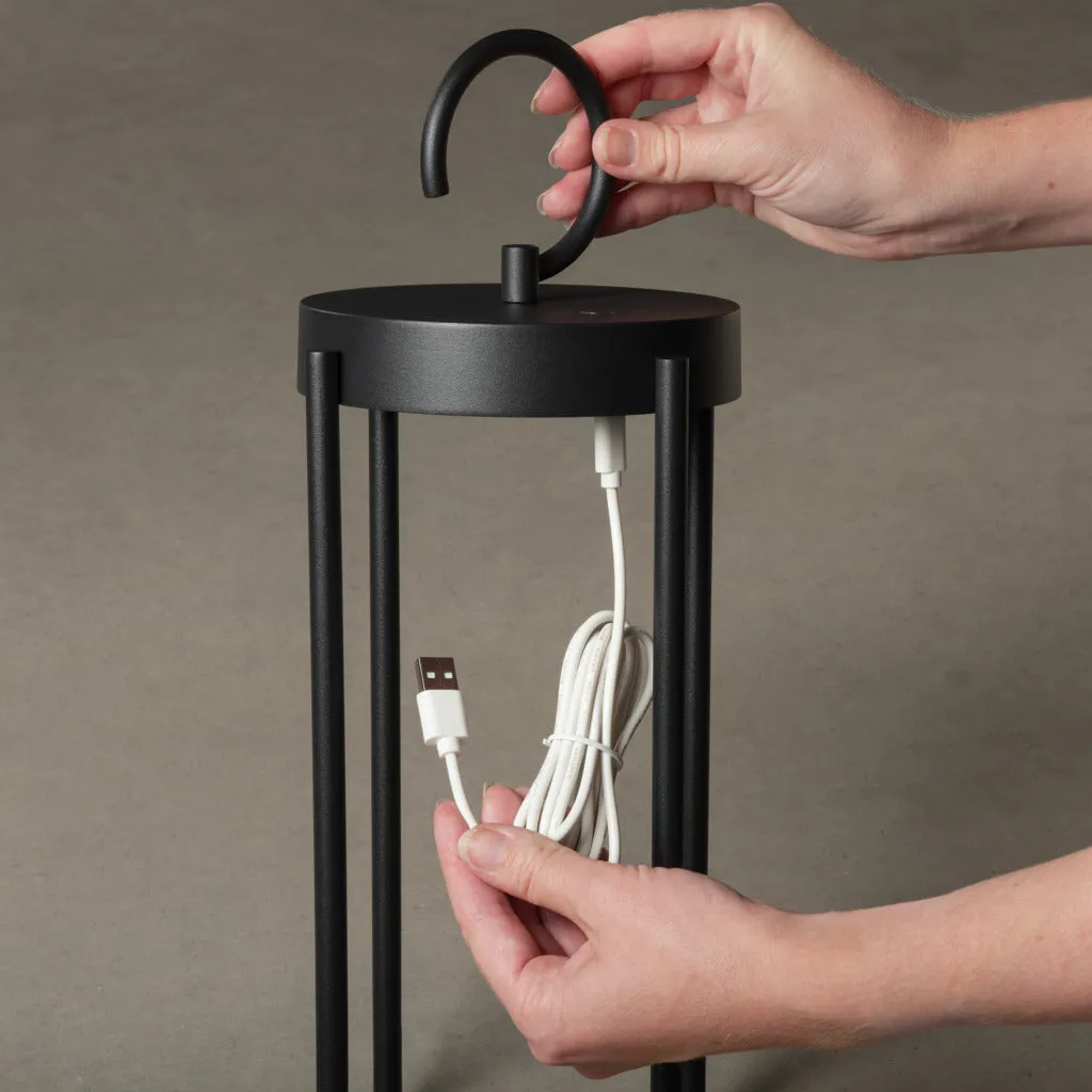 Konstsmide Monorola Outdoor USB Rechargeable Lamp Black