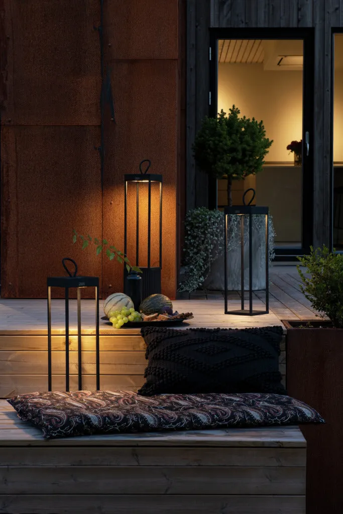 Konstsmide Ravello Outdoor USB Rechargeable Lamp Large Black