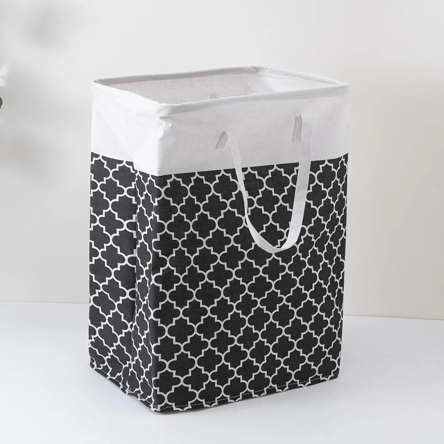 Kuber Industries Laundry Basket For Clothes|Foldable Laundry Hamper|Basket For Toys, Dirty clothes, Storage "45 LTR"-Pack of 4 (Black)
