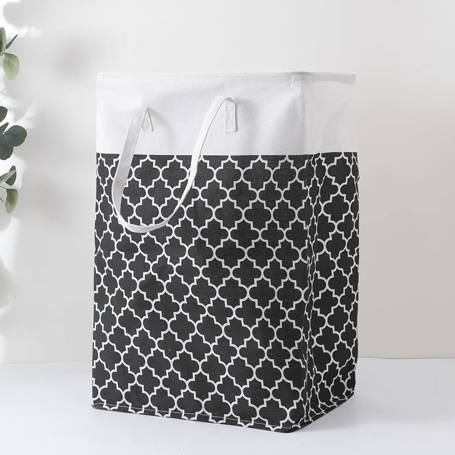 Kuber Industries Laundry Basket For Clothes|Foldable Laundry Hamper|Basket For Toys, Dirty clothes, Storage "45 LTR"-Pack of 4 (Black)