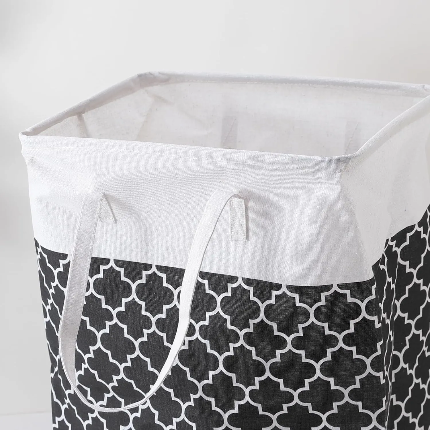 Kuber Industries Laundry Basket For Clothes|Foldable Laundry Hamper|Basket For Toys, Dirty clothes, Storage "45 LTR"-Pack of 4 (Black)