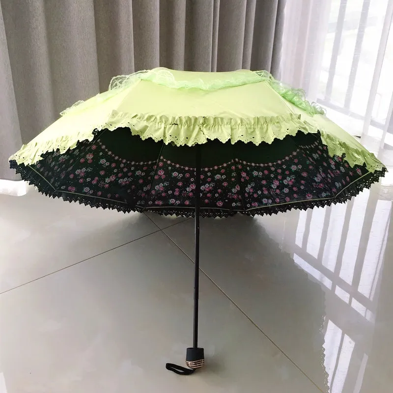 Lace Princess Dual-Use Folding Umbrella