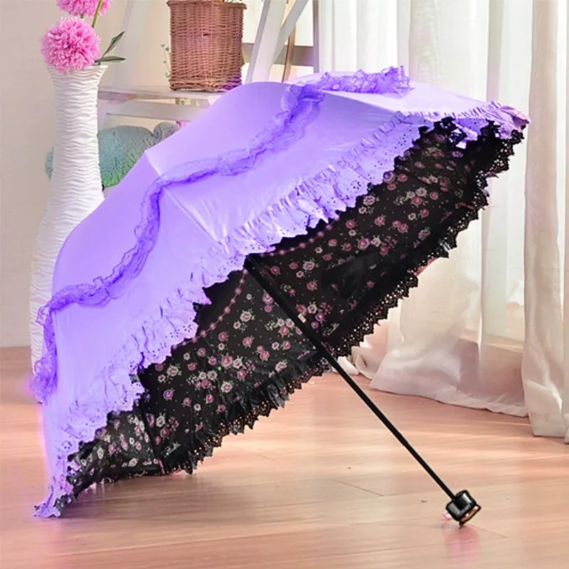 Lace Princess Dual-Use Folding Umbrella
