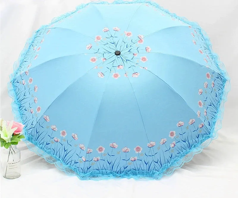 Lace Princess Dual-Use Folding Umbrella