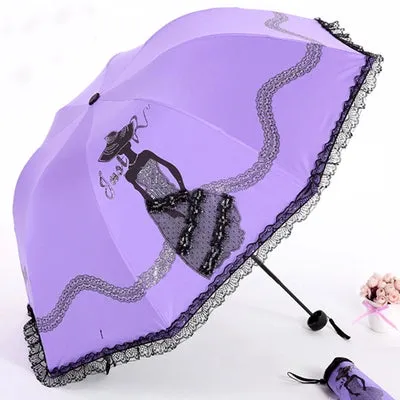 Lace Princess Dual-Use Folding Umbrella