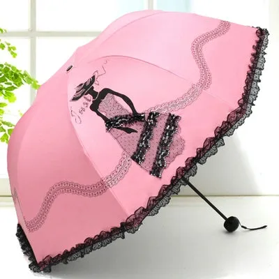 Lace Princess Dual-Use Folding Umbrella