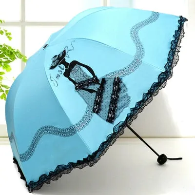 Lace Princess Dual-Use Folding Umbrella