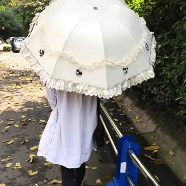 Lace Princess Dual-Use Folding Umbrella