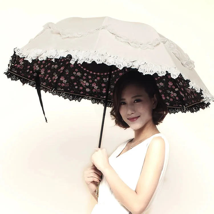 Lace Princess Dual-Use Folding Umbrella