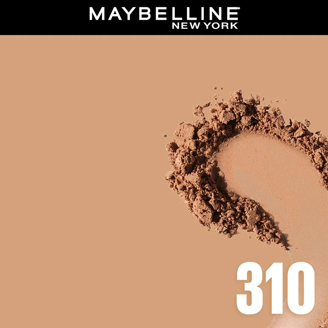 Maybelline New York Compact Powder, With SPF to Protect Skin from Sun, Absorbs Oil, Fit Me, 310 Sun Beige, 6g