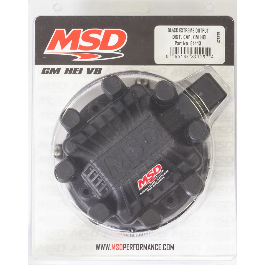MSD GM HEI Distributor Cap Black