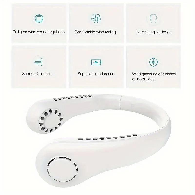 Neck Hanging Fan Air Cooler Rechargeable