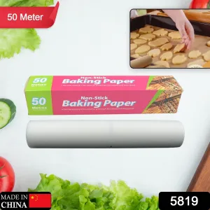 Non Stick Microwave & Oven Proof Parchment Paper/ Baking Paper/ Food Wraping Paper, Easy to Tear, Easy to Clean, for Grilling, Cooking, deep Fryer, White