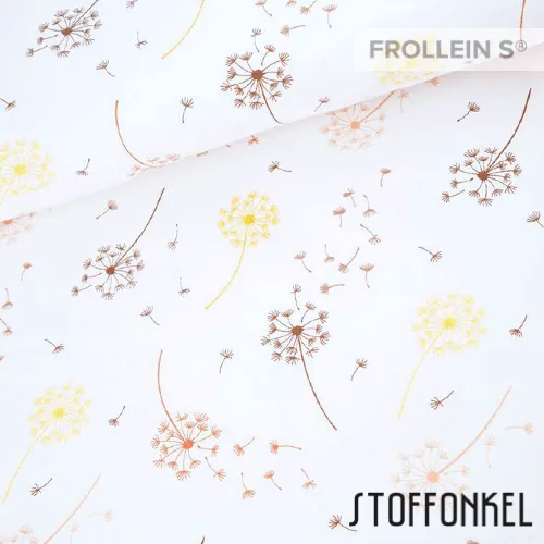 Organic Cotton Jersey - Dandelions - Autumn