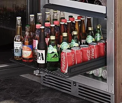 Perlick Signature Series Shallow Depth 18" Depth Outdoor Refrigerator With Stain HH24RO-4-3L
