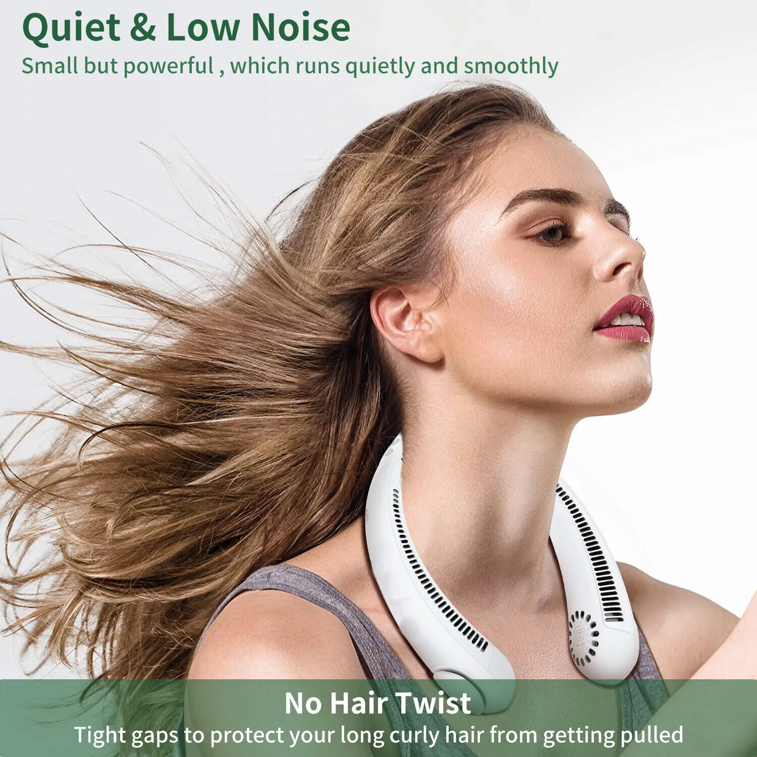 Portable Cooling Neck Fan USB / Rechargeable