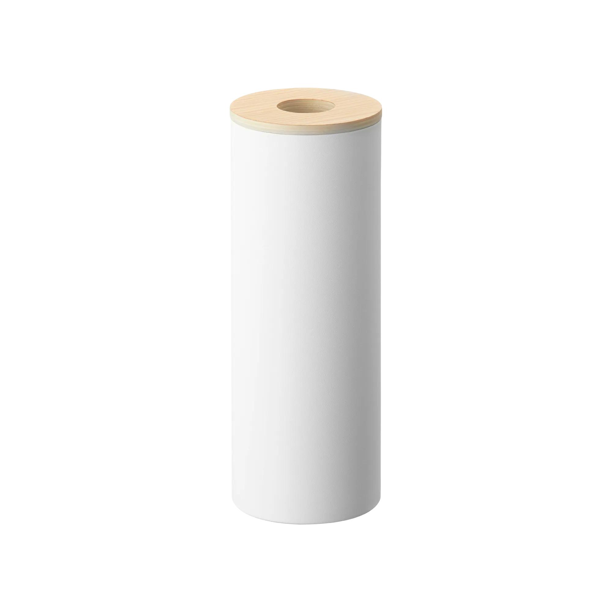 Round Tissue Case - Steel   Wood