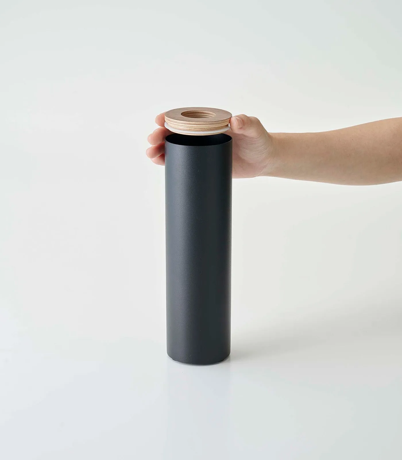 Round Tissue Case - Steel   Wood