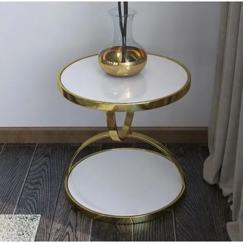 Round White Side Table