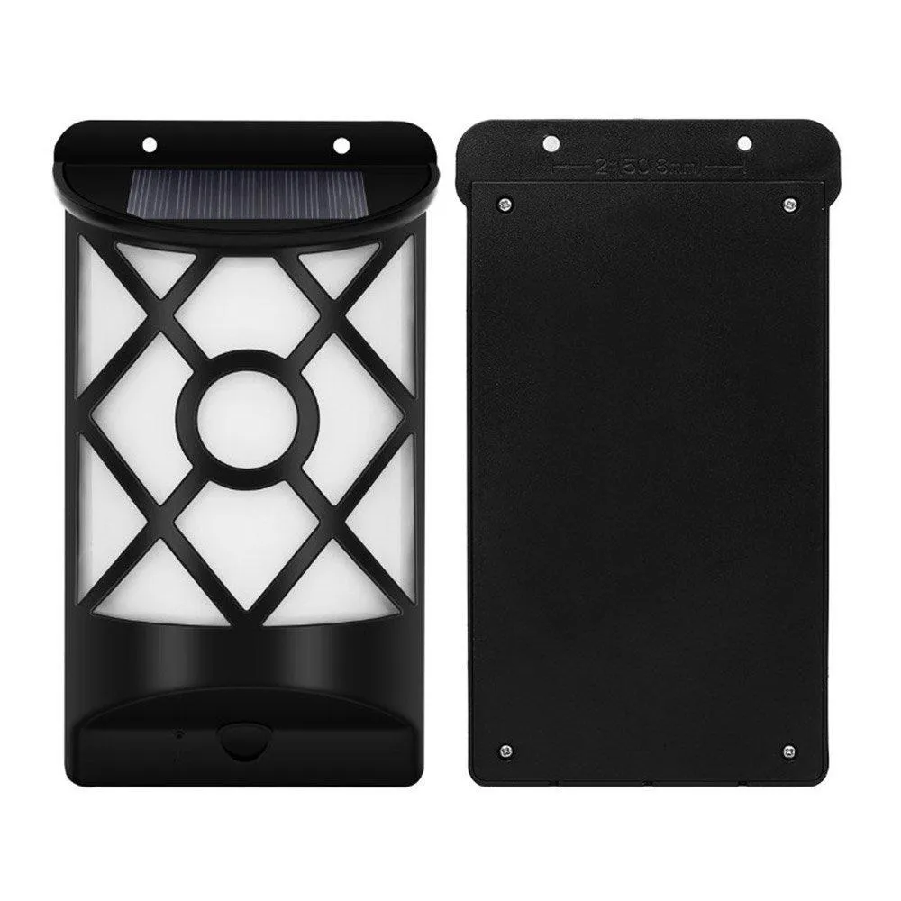 Solar Wall Lights Outdoor, Waterproof Flickering Flame Solar Fence Lights Dark Sensor for Patio Deck Driveway