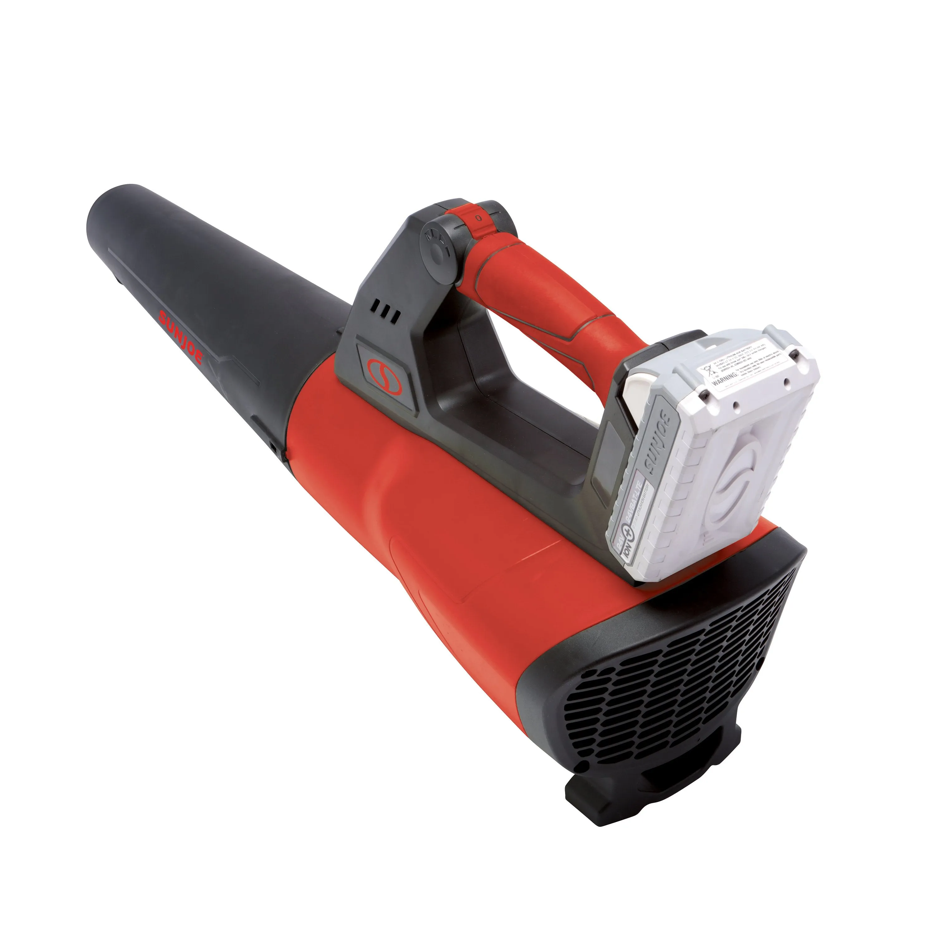 Sun Joe 24V-JB-LTE-RED Turbine Cordless Jet Blower | 24-Volt | 385 CFM Max | 2.0-Ah (Red)