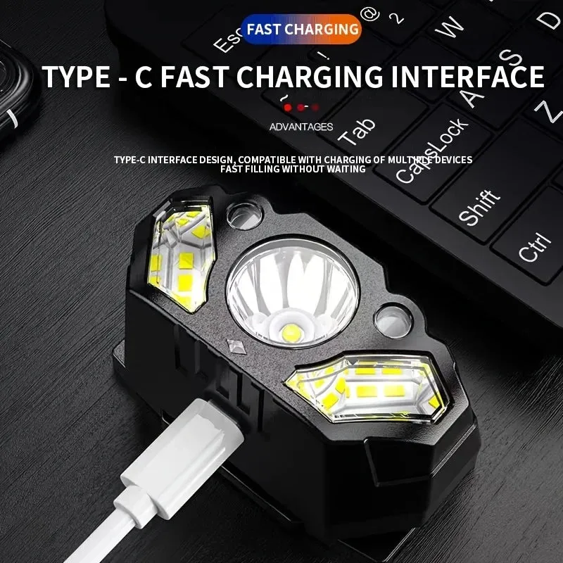 Super Bright LED Headlight Rechargeable Remote Super Bright Outdoor Mini Headlight 2.4in