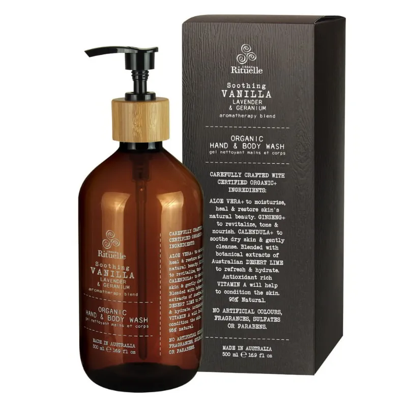 Urban Rituelle Vanilla, Lavender & Geranium Blend Hand Body Wash