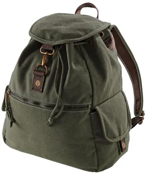 Vintage canvas backpack | Vintage Military Green