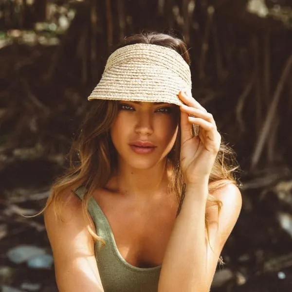 VISOR RAFFIA STRAW